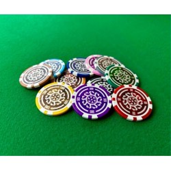 Poker chips "CELTIK 100" - 12g - in ABS with metal insert - by rolls of 25 chips