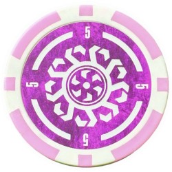Fichas de póker "CELTIK 5" - 12g - en ABS con inserto de metal - en rollos de 25 fichas