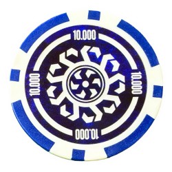 Gettoni da poker "CELTIK 10000" - 12g - in ABS con inserto metallico - per rotoli da 25 gettoni