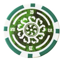 Pokerchips "CELTIK 25" - 12g - aus ABS mit Metalleinsatz - in Rollen zu 25 Chips