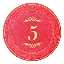 Fiches da poker "CROWN OF LAUREL - 5" - in ceramica - 10g - vendute singolarmente