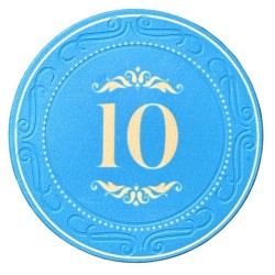 Pokermarker "CROWN OF LAUREL - 10" - i keramik - 10g - säljs styckevis