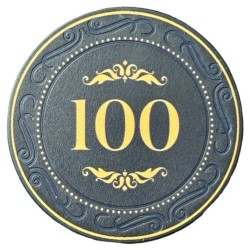 Pokerfiches "CROWN OF LAUREL - 100" - keramiek - 10g - per stuk verkocht