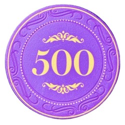 Zeton do pokera "CROWN OF LAUREL - 500" - z ceramiki - 10g - sprzedawany na sztuki