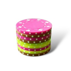 "SUITED NEON YELLOW" poker chips - made of ABS with metal insert - 25-chip roll - 11.5 g