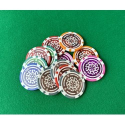 300 "CELTIK" poker chips set - CASH GAME version - in ABS with 12g metal insert - with accessories