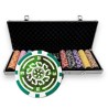 Pokerset med 500 "CELTIK" turneringsmarker - i ABS med metallinlägg 12 g - med tillbehör.
