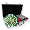 Pokerset mit 300 "CELTIK" Pokerchips - Turnierversion - aus ABS mit Metalleinsatz 12 g - mit Zubehör