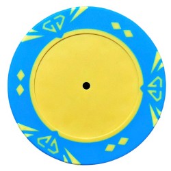 Light Blue "SUN" Poker Chip - stickerless - customizable