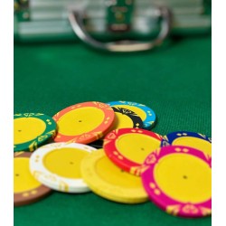 Ficha de pôquer "SUN GREEN" sem adesivos - personalizável.