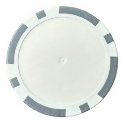 Fichas de poker "8 SPOTS GRIS" personalizáveis - em plástico ABS - sem adesivos - rolo de 25 fichas - 40mm de diâmetro
