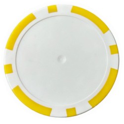 Fichas de póker "8 SPOTS AMARILLO" personalizables - de plástico ABS - sin pegatinas - rollo de 25 fichas - diámetro de 40mm.