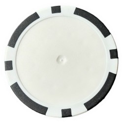 Fichas de pôquer "8 SPOTS BLACK" personalizáveis - em plástico ABS - sem adesivos - rolo de 25 fichas - 40mm diâmetro