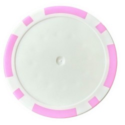 Pokerchips "8 ROZE SPOTS" aanpassen - van ABS-kunststof - zonder stickers - rol van 25 chips - diameter 40 mm