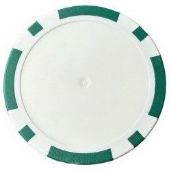 Poker chips 8 GREEN SPOTS to customize - ABS plastic - no stickers - roll of 25 chips - 40mm in diameter.