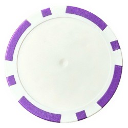 Pokerchips "8 VIOLETTE VLEKKEN" aanpasbaar - van ABS-plastic - zonder stickers - rol van 25 chips - 40mm diameter