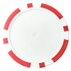 Żetony do pokera „8 SPOTS RED” do personalizacji - z tworzywa ABS - bez naklejek - rolka z 25 żetonami - średnica 40 mm.