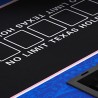 Mesa de póker "FLORÉAL BLUE LED" - con patas plegables reforzadas - tapete de casino - 10 jugadores + crupier