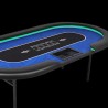"FLORÉAL BLUE LED" poker table - with reinforced folding legs - casino felt - 10 players + dealer