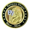 Card Guard "GERMAN VIRGIN" in ottone - 40mm