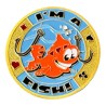 Card Guard "I'M A FISH" in brass - 40mm