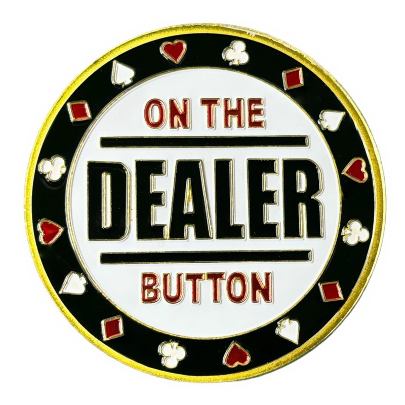 Knop dealer "ON THE DEALER BUTTON" in messing - 43mm
