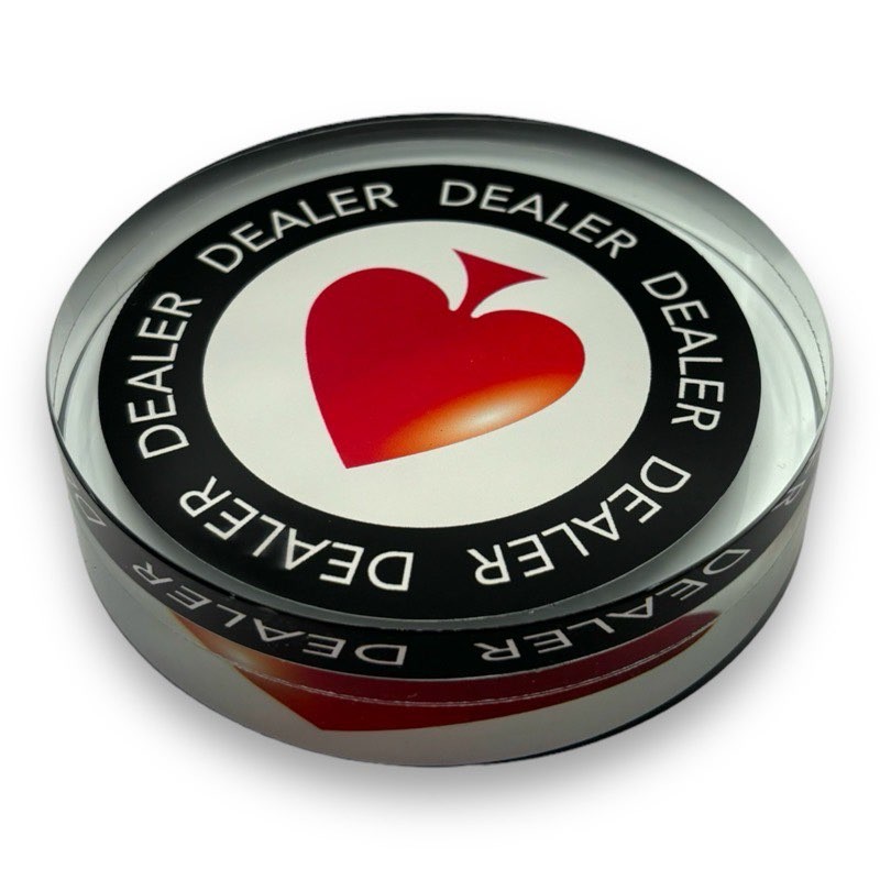 Bouton dealer "THE BIG ONE" en verre – 85mm