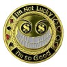 Card Guard "I'M NOT LUCKY" z mosiądzu - 40mm