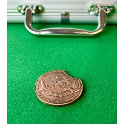 Card Guard "JAW" in brass - 40mm