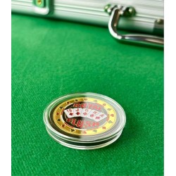Custode di carte "ROYAL FLUSH" in ottone - 40mm