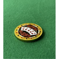 Custode di carte "ROYAL FLUSH" in ottone - 40mm