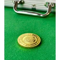 Card Guard "GOOD LUCK" in brass - 40mm