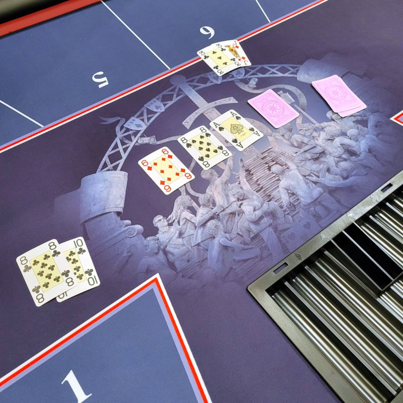 Table De Poker 10 Joueurs Festnight - Vert, Avec Feutre Casino, Porte-gobelets Et Bac à Jetons