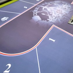 Poker tafel "THE KNIGHT LED" met versterkte inklapbare poten - met LED - 10 spelers + dealer