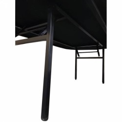 Poker table "FLORÉAL RED LED" - with reinforced folding legs - casino felt - 9 players + dealer