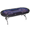 Folding poker table "KOY" - with folding legs - casino felt - 10 players.