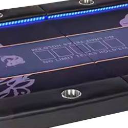 Table de poker pliable "KOY" - avec pieds pliants - tapis casino - 10 joueurs