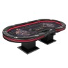 POKER TABLE "ANUBIS" - with LED - XL 9 players + dealer - drop box
