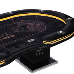 TABLE DE POKER "ANUBIS" - avec LED - XL 9 joueurs + croupier - drop box
