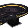 POKER TABLE "ANUBIS" - with LED - XL 9 players + dealer - drop box