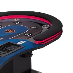 TABLE DE POKER "THE SPADE" - avec LED - XL 10 joueurs + croupier - drop box