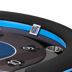 POKER TABLE "THE SPADE" - with LED - XL 10 players + dealer - drop box