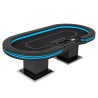 POKERTAFEL "GAMELAND POKER CLUB" - met LED-verlichting - XL 10 spelers + dealer - drop box