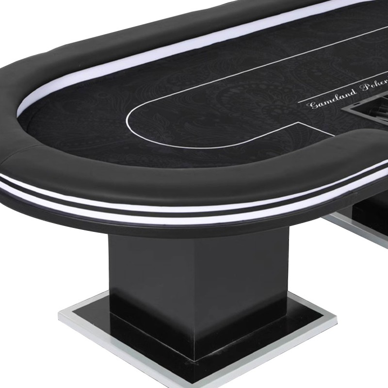 Home Deluxe Table de Poker LED avec Mallette de Poker et 10 chaises Straight Flush | avec éclairage LED I Table de Jeu Table de Poker Casino