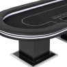 POKERTAFEL "GAMELAND POKER CLUB" - met LED-verlichting - XL 10 spelers + dealer - drop box