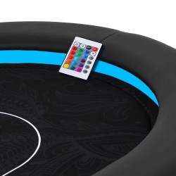 POKERBORD "GAMELAND POKER CLUB" - med LED - XL 10 spelare + dealer - drop box