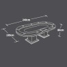 POKERTAFEL "THE HEART" - XL 10 spelers + croupier - dropbox