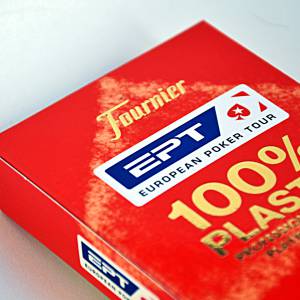Fournier "EPT" ROOD - Deck van 55 kaarten 100% plastic - pokervormaat - 2 Jumbo-indexen