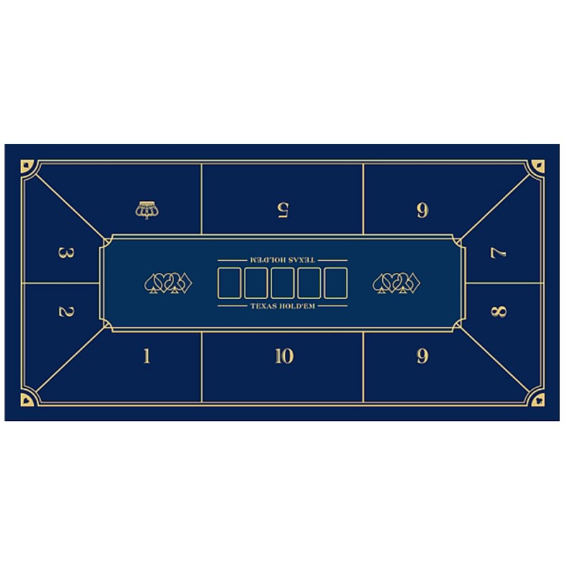 Tapis de poker "OLD FASHIONED BLUE" - rectangulaire