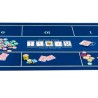 Tapis de poker "OLD FASHIONED BLUE" - 180 x 90 - jersey néoprène - galonné